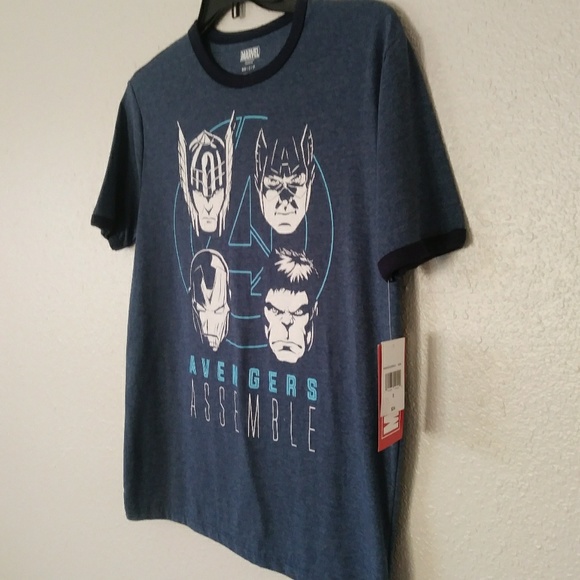 Marvel Blue Characters Avengers Graphic T-shirt - Picture 3 of 8